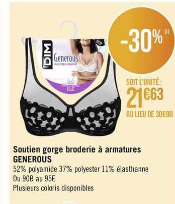 soutien gorge broderie à armatures generous dim