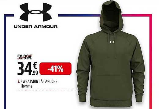 sweatshirt à capuche homme under armour