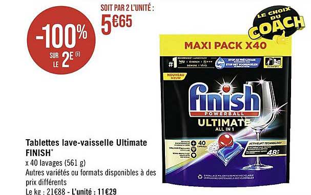 tablettes lave-vaisselle ultimate finish