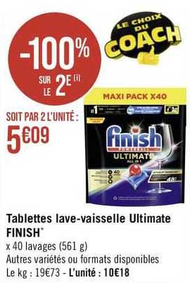 tablettes lave-vaisselle ultimate finish