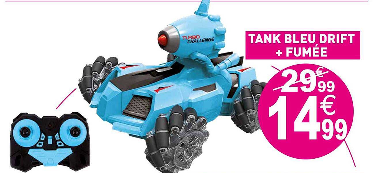 tank bleu drift + fumée