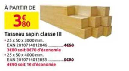 tasseau sapin classe III