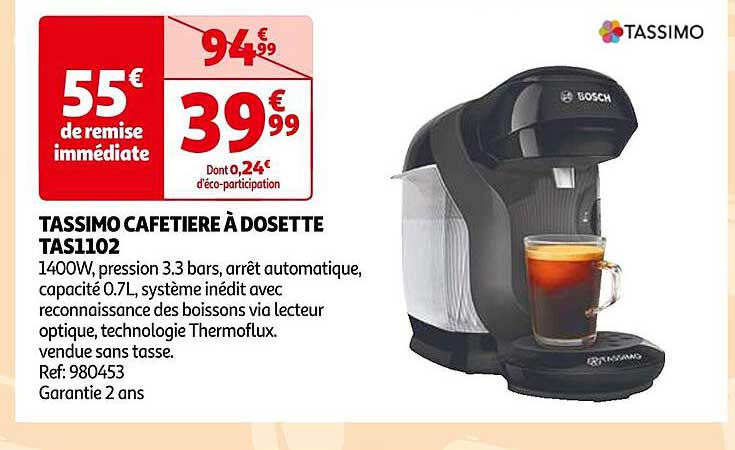Tassimo Cafetière à Dosette Tas1102