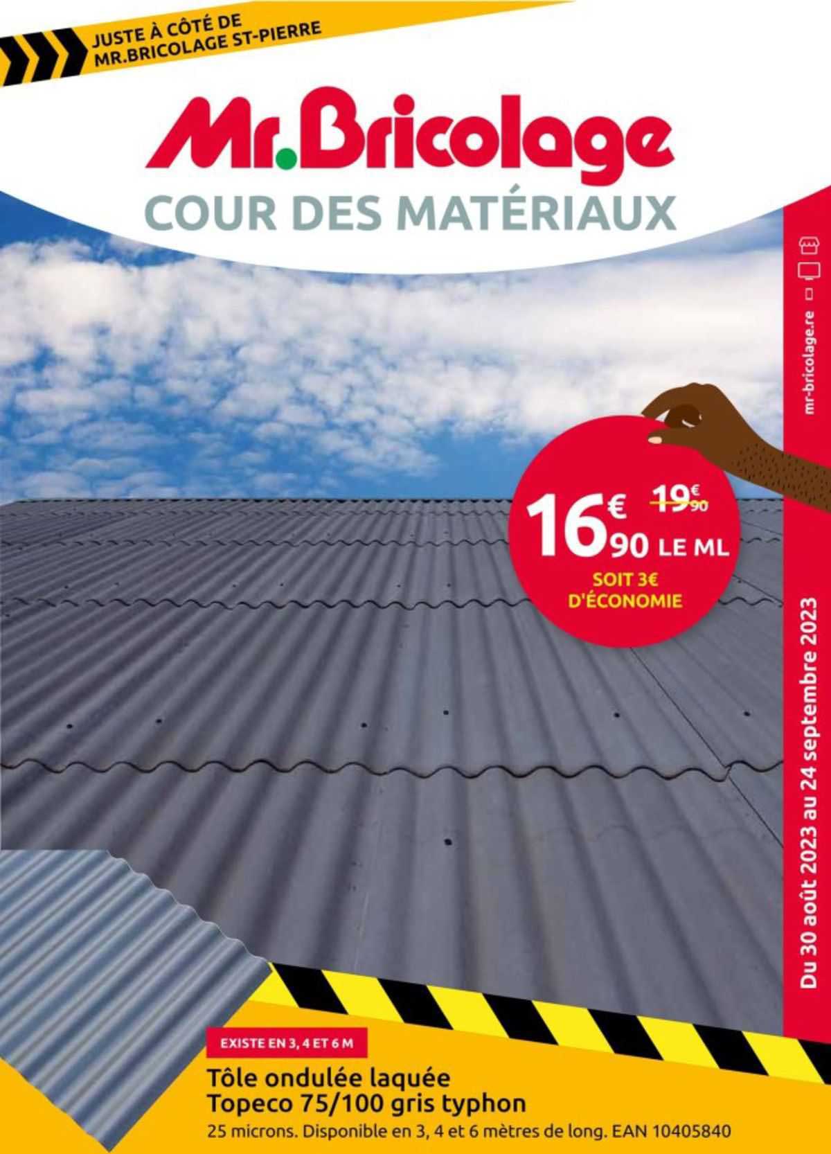 tôle ondulé laquée topeeco 75/100 gris typhon