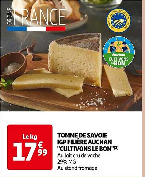 tomme de savoie igp filière auchan "cultivons le bon"