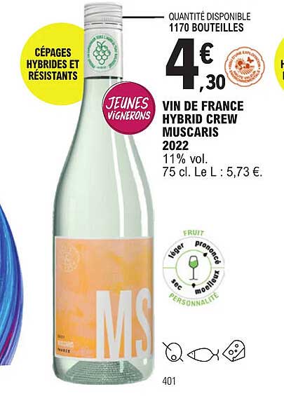 vin de france hybrid crew muscaris 2022
