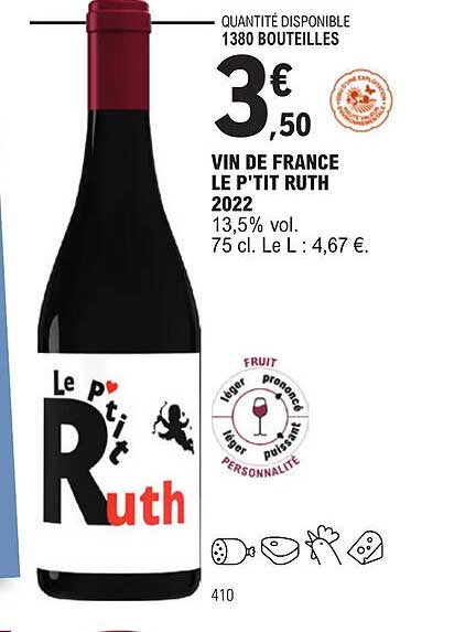 vin de france le p'tit ruth 2022