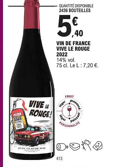 vin de france vive le rouge 2022