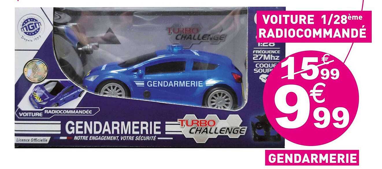 voiture 1/28ème radiocommandé gendarmerie