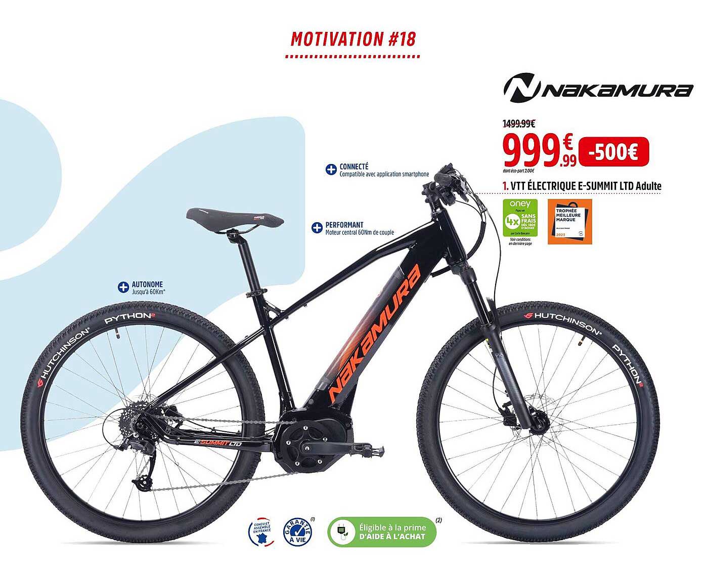 vtt électrique e-summit ltd adulte nakamura