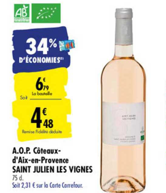 a.o.p. côteaux d'aix en provence saint julien les vignes