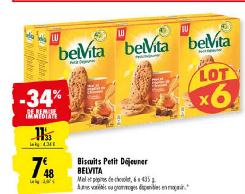 Biscuits Petit Déjeuner Belvita -34% De Remise Immédiate