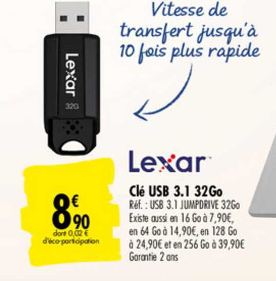 clé usb 3.1 32go lexar