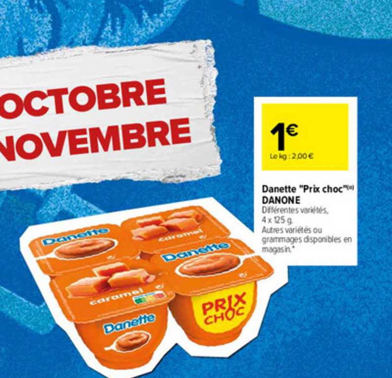 danette prix choc danone