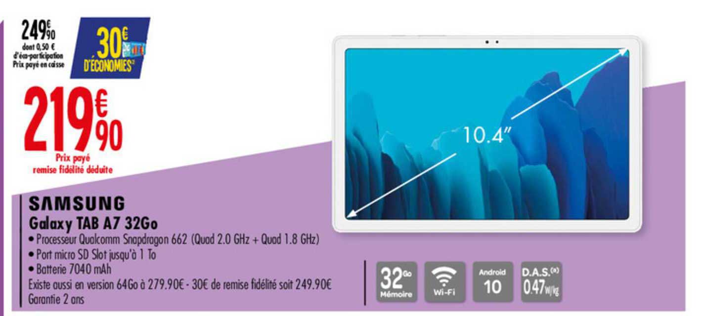 galaxy tab a7 32go samsung