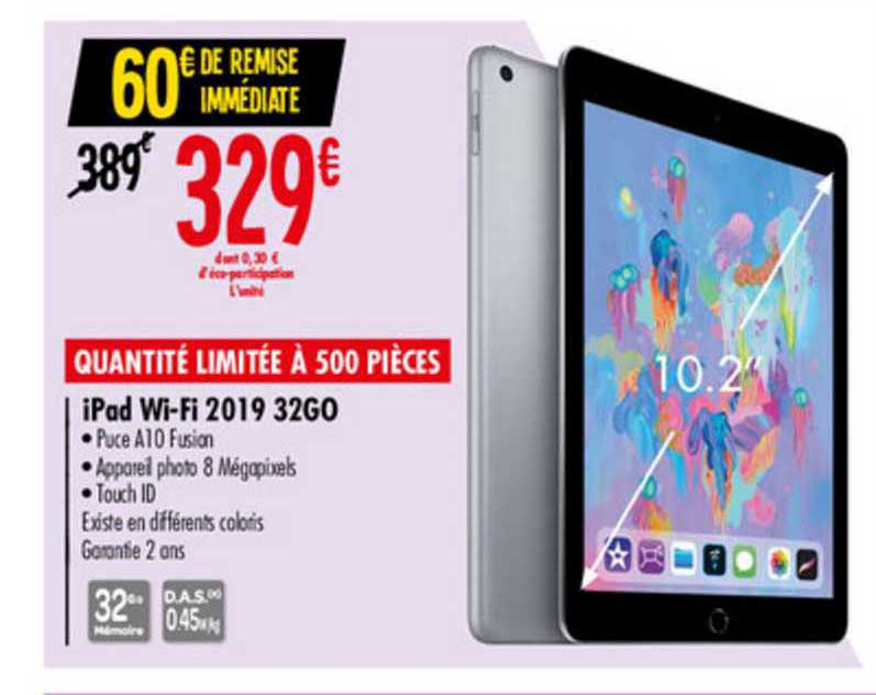 ipad wi fi 2019 32go