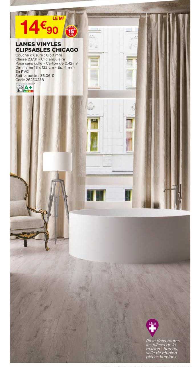 lames vinyles clipsables chicago