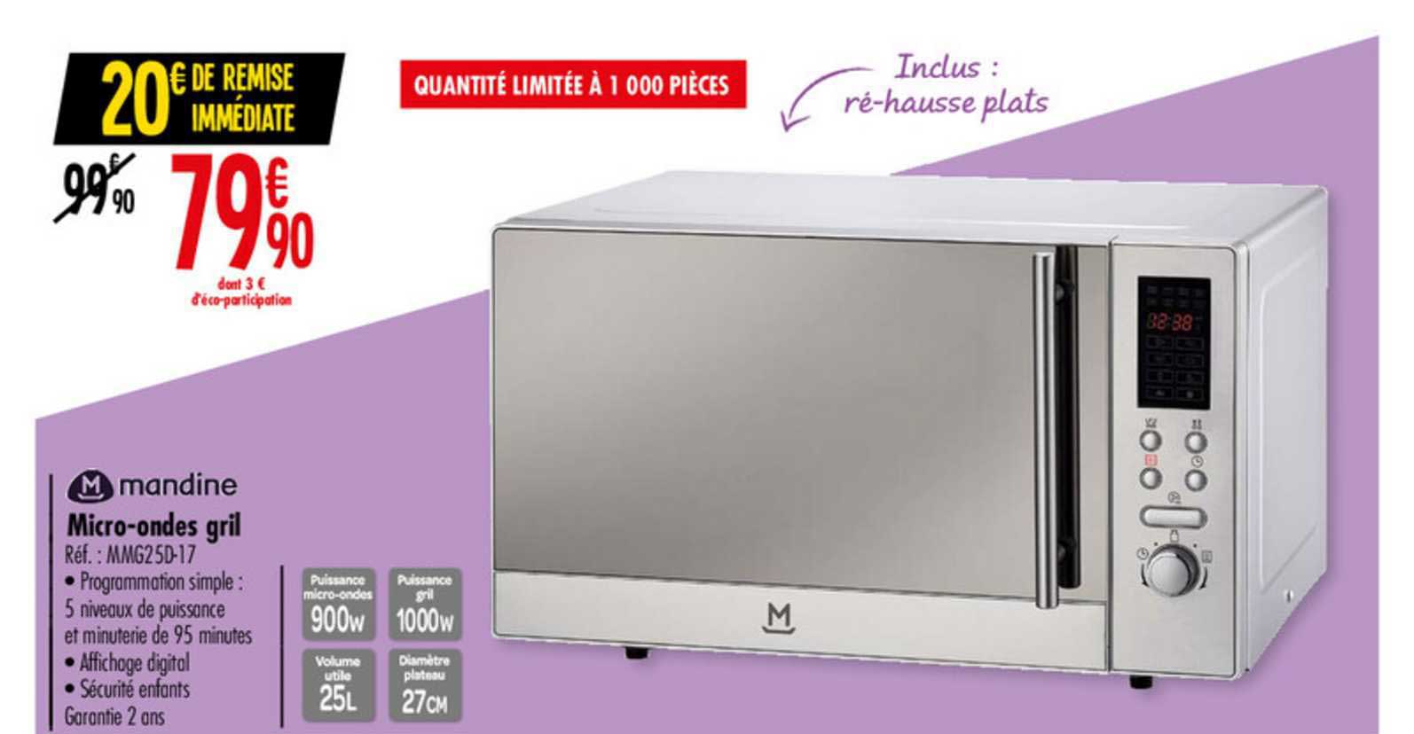 micro ondes gril mandine