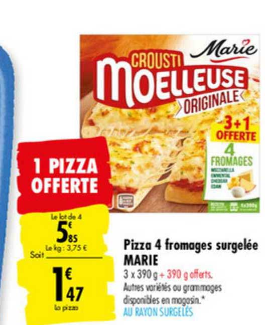 Pizza 4 Fromages Surgelé Marie