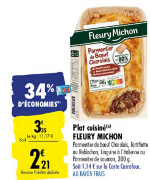 plat cuisiné fleury michon