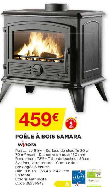Poêle à Bois Samara Invicta