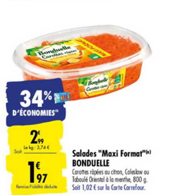 salades maxi format bonduelle