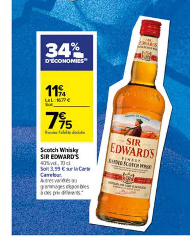 scotch whisky sir edward's