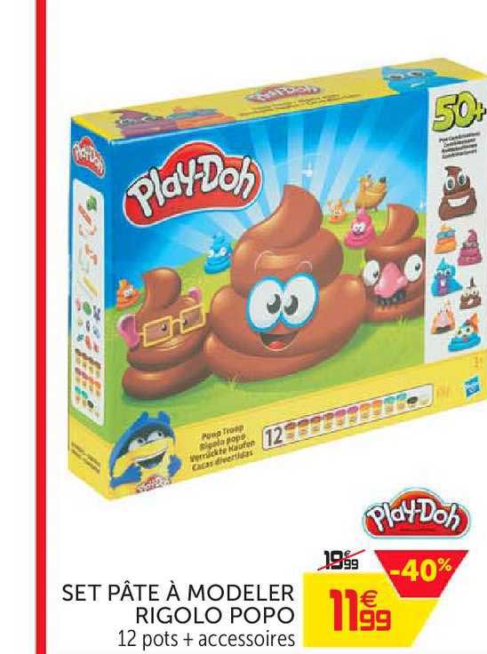 set pâte à modeler rigolo popo play doh
