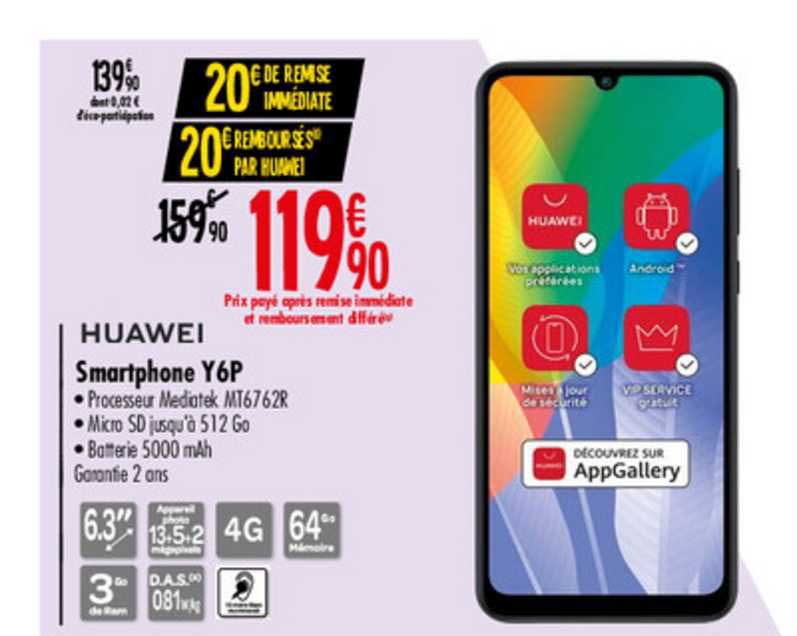 smartphone y6p huawei