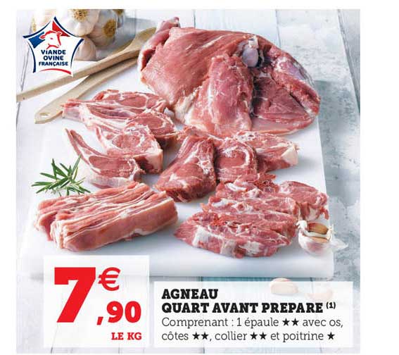agneau quat avant préparé