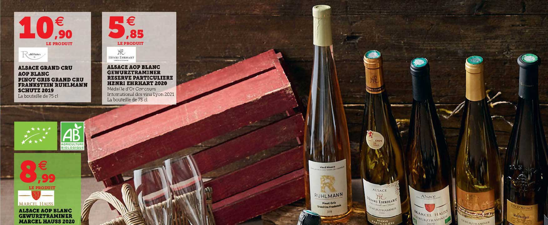 alsace grand cru aop blanc pinot blanc pinot gris grand cru frankstein ruhmann schutz 2019, alsace aop blanc gewurztraminer réserve particulière henri ehrhart 2020,