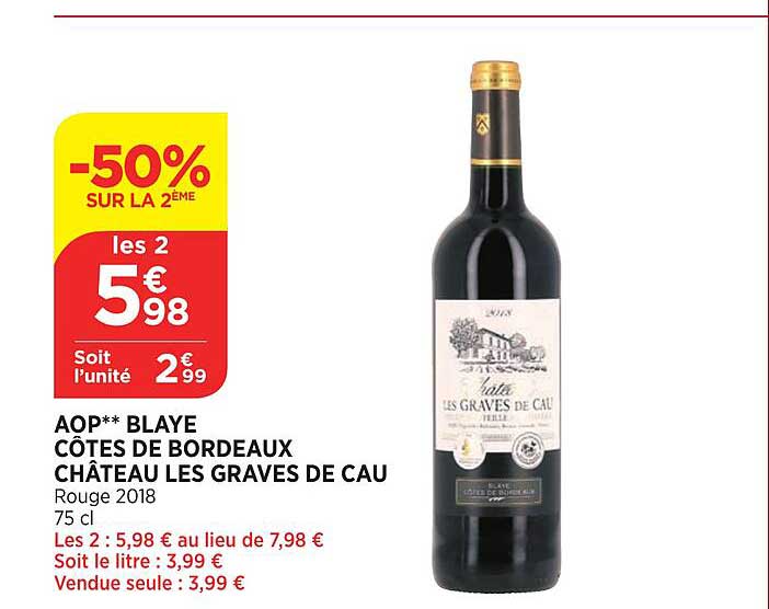 aop blaye côtes de bordeaux château les graves de cau