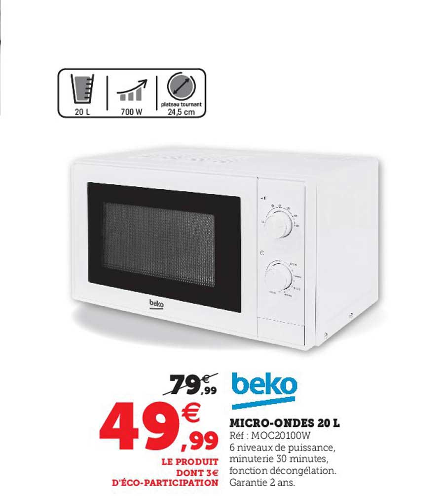 beko micro-ondes 20 l
