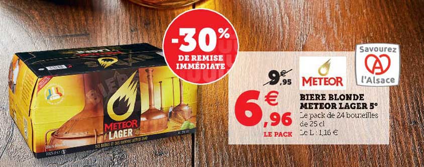 Bière Blonde Meteor Lager 5°