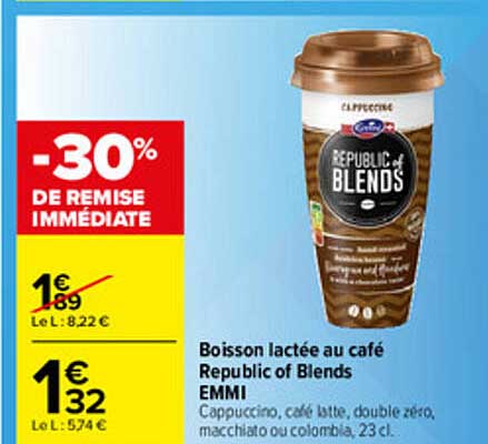 boisson lactée au café republic of blends emmi