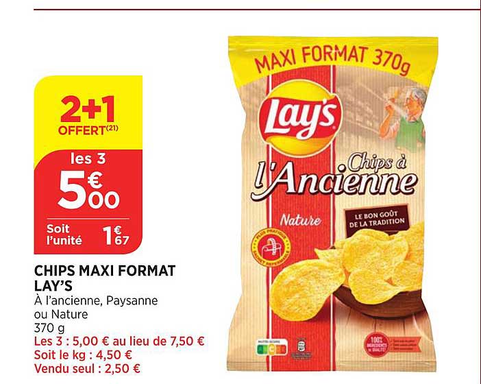 chips maxi format lay's