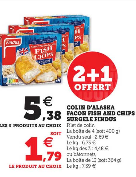 colin d'alaska façon fish and chips surgelé findus