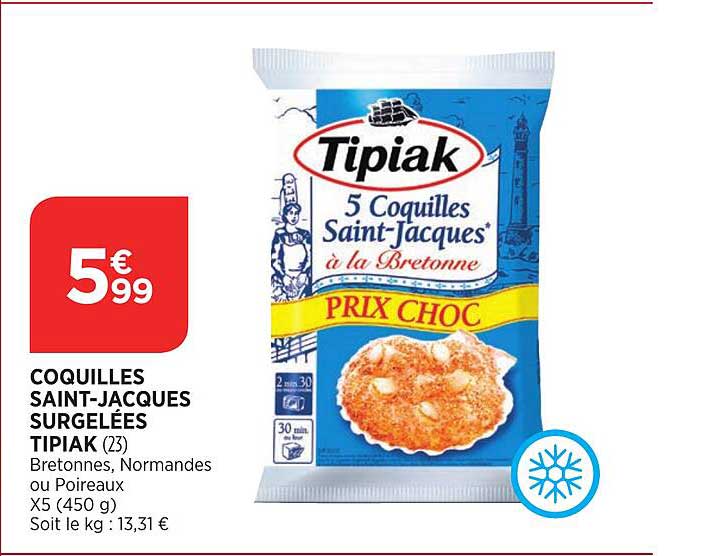 coquilles saint-jacques surgelées tipiak