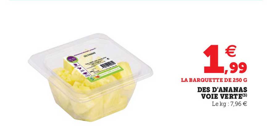 dès d'ananas voie verte