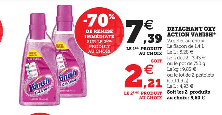 détachant oxy action vanish