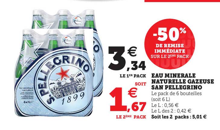 eau minérale naturelle gazeuse san pellegrino