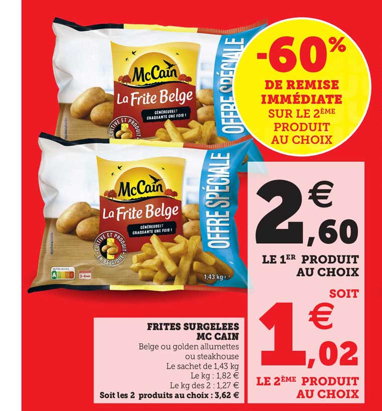 frites surgelées mc cain