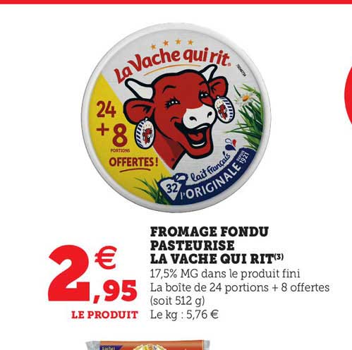 fromage fondu pasteurisé la vache qui rit