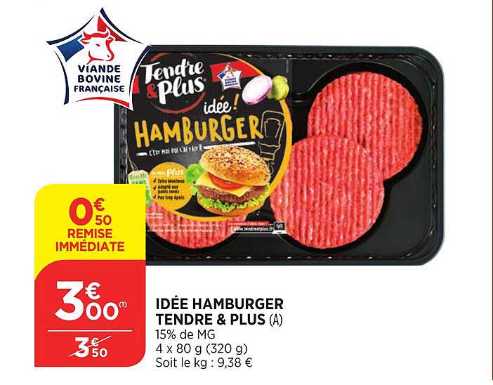 idée hamburger tendre & plus