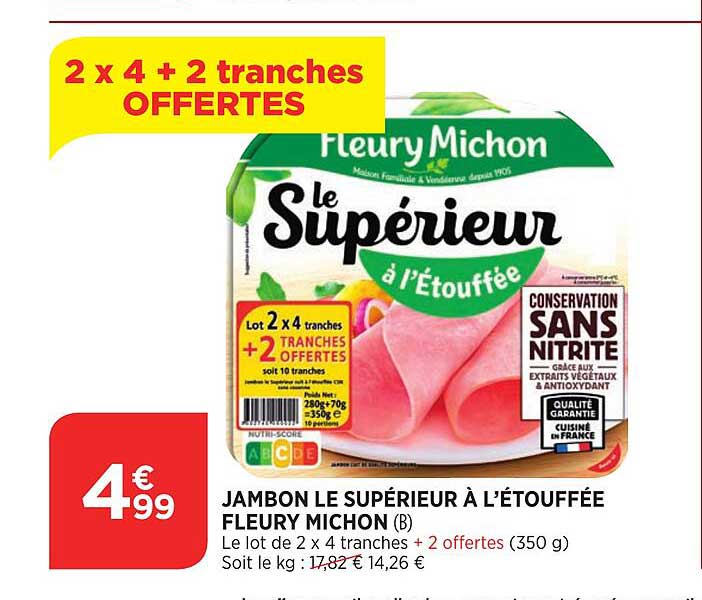 jambon le supérieur à l'étouffée fleury michon