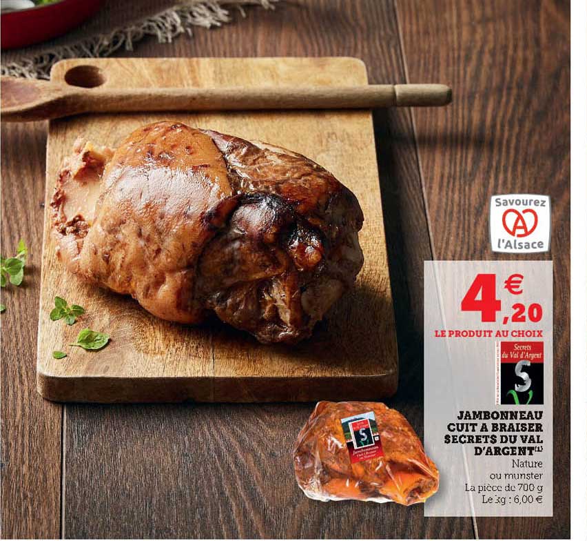 jambonneau cuit à braiser secrets du val d'argent