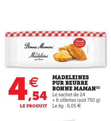 madeleines pur beurre bonne maman