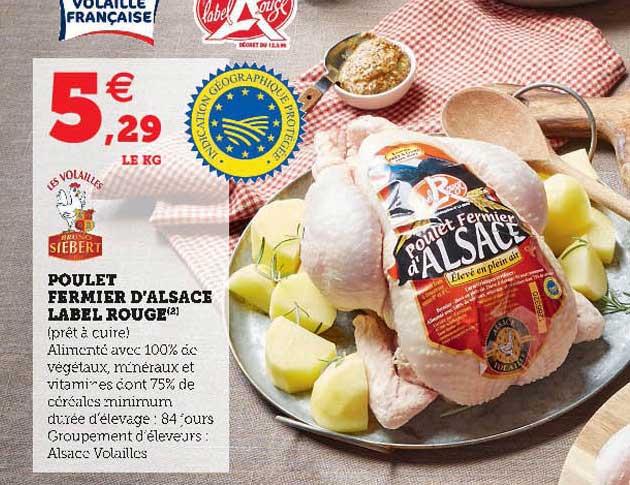 Poulet Fermier D'alsace Label Rouge