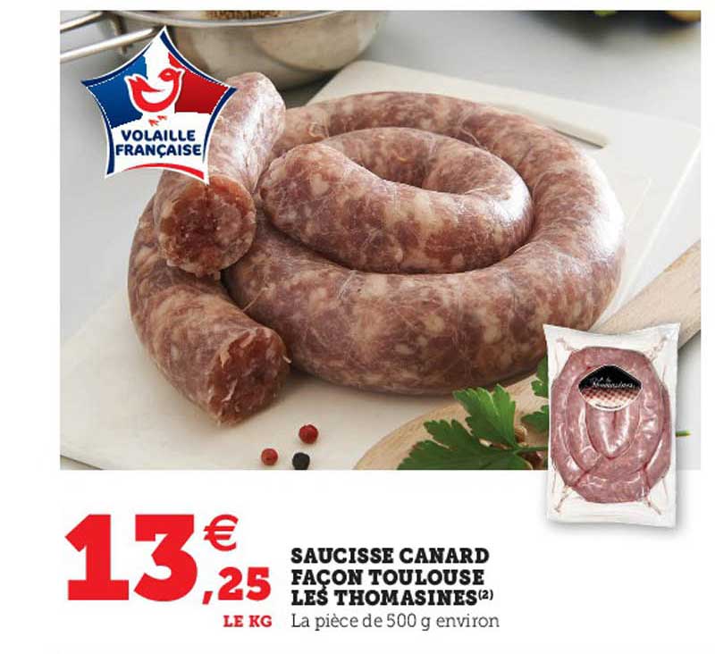 saucisse canard façon toulouse les thomasines