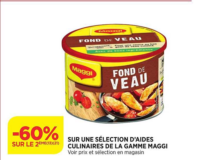sélection d'aides culinaires de la gamme maggi